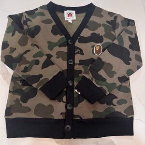 A Bathing Ape Kids BAPE Cardigian Camo Jacket Size 110